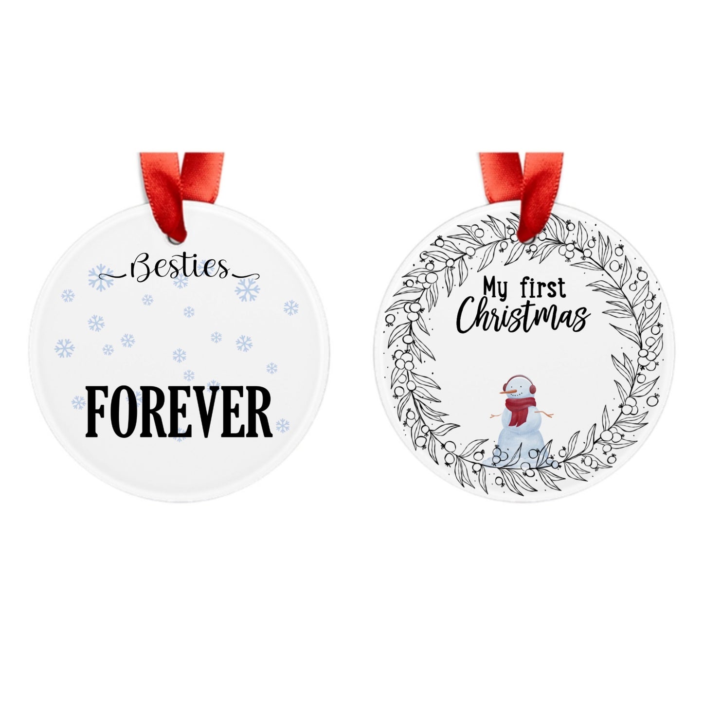 Acrylic Ornament with Ribbon To ORDER